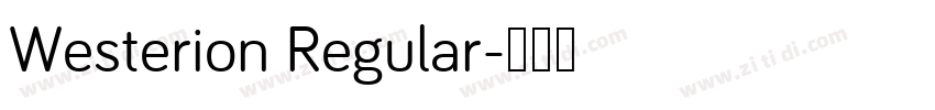 Westerion Regular字体转换